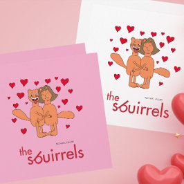 The Sbuirrels Ed and Mary Valentine Feestdagenkaart