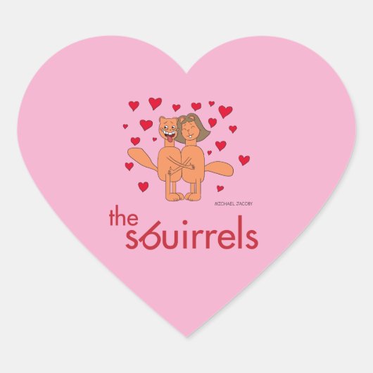 The Sbuirrels Ed and Mary Valentine Hart Sticker (Voorkant)