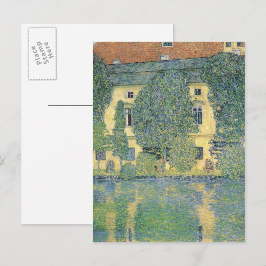 The Schloss Kammer on the Attersee III, 1910 Briefkaart (Voorkant / Achterkant)