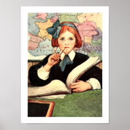 "The Scholar" door Jessie Willcox Smith Poster