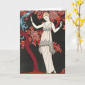 The Science Tree Evening Dress - George Barbier Kaart (Gele Bloem)