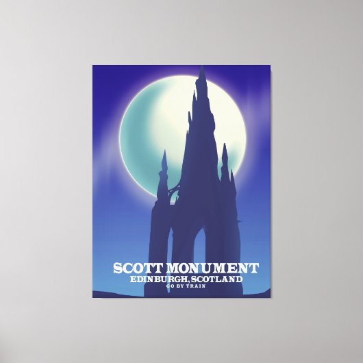 The Scott Monument, Edinburgh, Schotland Canvas Afdruk (Voorkant)