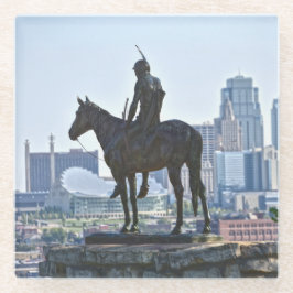 The Scout Statue, Kansas City Glazen Onderzetter