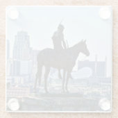 The Scout Statue, Kansas City Glazen Onderzetter (Achterkant)