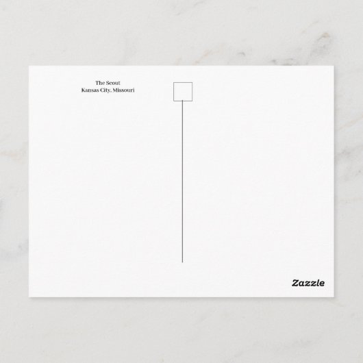 The Scout Statue, Kansas City, Missouri Briefkaart (Achterkant)
