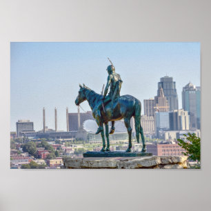 The Scout Statue, Kansas City Poster