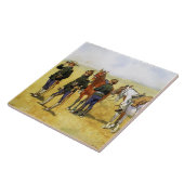 ”The Scouting Party” van Frederic Remington Tegeltje (Zijkant)