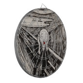 The Scream (1895) Edvard Munch Woodcut Fine Art Dartbord (Voorkant Links)
