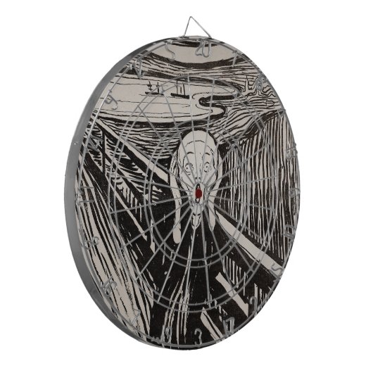 The Scream (1895) Edvard Munch Woodcut Fine Art Dartbord (Voorkant Links)