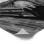 The Scream Black And White By Edvard Munch Poster (Hoek)