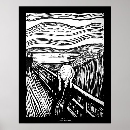 The Scream by Edvard Munch Poster (Voorkant)