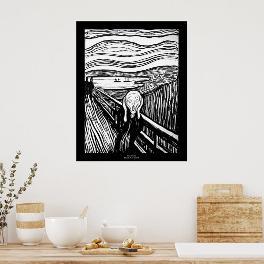 The Scream by Edvard Munch Poster (Keuken)