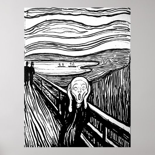 The Scream by Edvard Munch Poster (Voorkant)