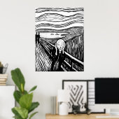 The Scream by Edvard Munch Poster (Thuiskantoor)