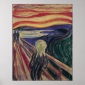 The Scream by Edvard Munch, Vintage Expressionism Poster (Voorkant)