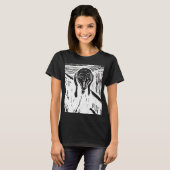 The Scream – Edvard Munch Art (Inverted) T-Shirt (Voorkant volledig)