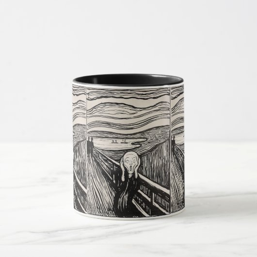 The Scream – Edvard Munch – Custom Text Mok (Midden)