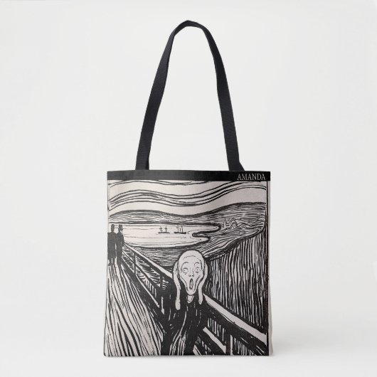 The Scream – Edvard Munch – Custom Text Tote Bag (Voorkant)