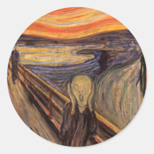 The Scream - Edvard Munch Ronde Sticker