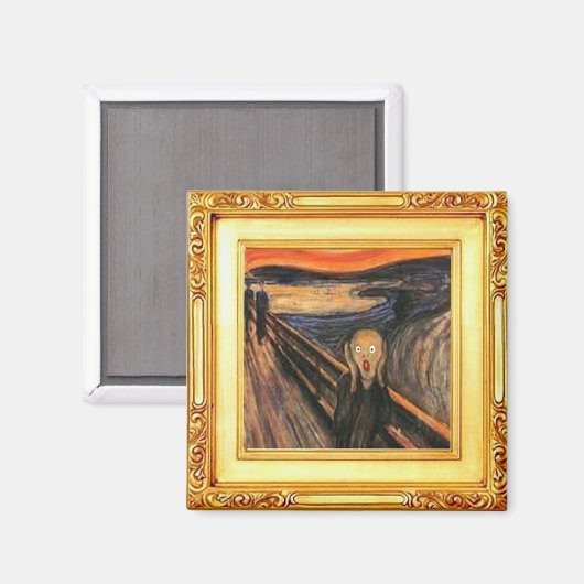 The Scream, Fine Art by Edvard Munch Magnet (Voorkant / Achterkant)