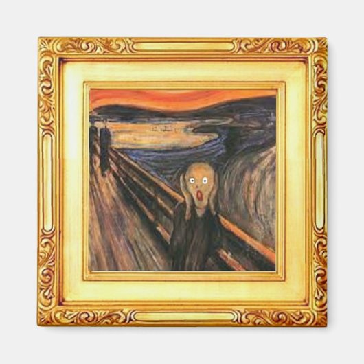 The Scream, Fine Art by Edvard Munch Magnet (Voorkant)