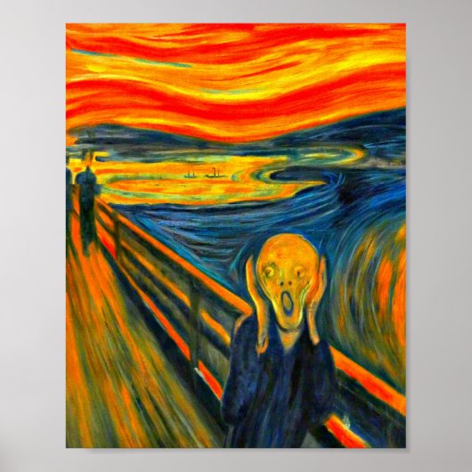 The Scream, FIne Art van Munch, Poster (Voorkant)