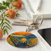 The Scream, Fine Art van Munch, Sleutelhanger (Zijkant)