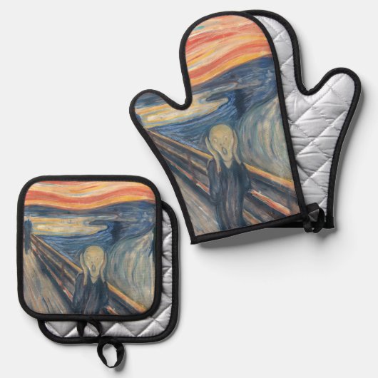 The Scream Ovenwant & Pannenlap Set (Voorkant / Achterkant)