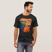 The scream with cat art screaming cat t-shirt (Voorkant volledig)