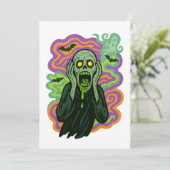 The Scream – Zombie Cartoon Kaart (Staand voorkant)