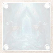 The Scroll Keepers of the Deep” Glazen Onderzetter (Achterkant)