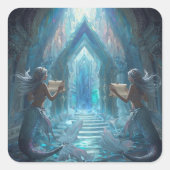 The Scroll Keepers of the Deep” Vierkante Sticker (Voorkant)