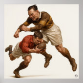 The SCrum Half - Vintage Rugby Print (Voorkant)