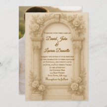 The Sculpted Vow Photo Wedding Invitation