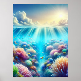 The sea is my happy place poster