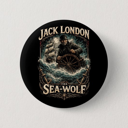 The Sea-Wolf Ronde Button 5,7 Cm (Voorkant)