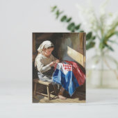 ✨ The Seamstress of Heritage – Expressive Oil art Briefkaart (Staand voorkant)