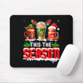 The Season Christmas Three Santa Reindeer Elf Coff Muismat (Met muis)