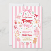 The Season Four Fun Christmas Bow 4th Birthday Kaart (Voorkant)