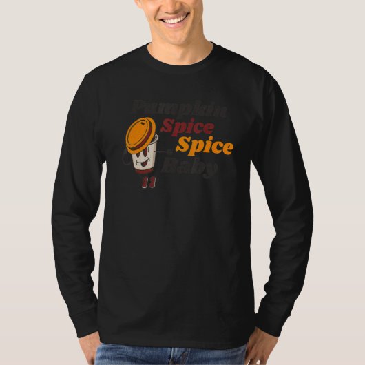 The Season Pumpkin Spice Fall Vibes Autumn Retro C T-shirt (Voorkant)