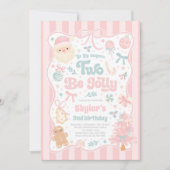 The Season Two Be Jolly Christmas Bow 2nd Birthday Kaart (Voorkant)