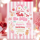 The Season Two Be Jolly Christmas Bow 2nd Birthday Kaart