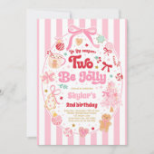 The Season Two Be Jolly Christmas Bow 2nd Birthday Kaart (Voorkant)