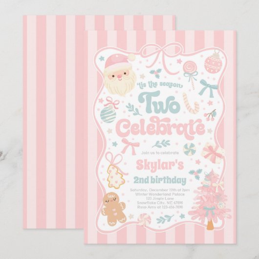 The Season Two Celebrate Christmas 2nd Birthday Kaart (Voorkant / Achterkant)