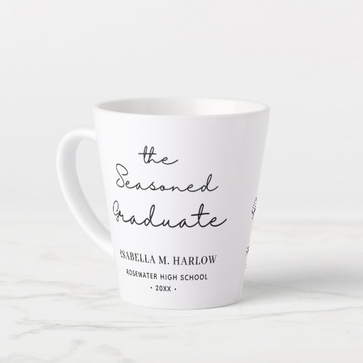 The Seasoned Graduate Persoonlijk Latte Mok (Linkerhoek)