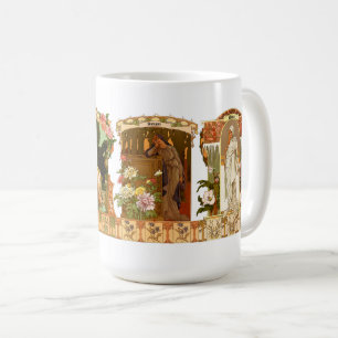 The Seasons Art Nouveau van Sonrel. Koffiemok