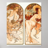 The Seasons Original 1897 By Alphonse Mucha Poster (Voorkant)