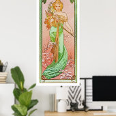 The Seasons: Spring Printemps, 1900 Alphonse Mucha Poster (Thuiskantoor)
