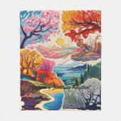 "The Seasons Unfold" Fleece Deken (Voorkant)