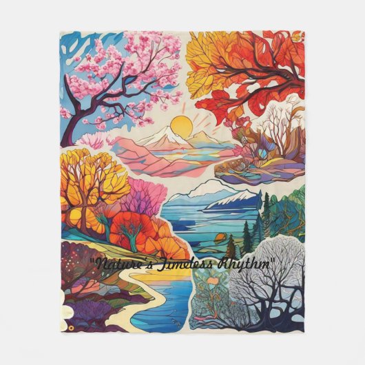 "The Seasons Unfold" Fleece Deken (Voorkant)